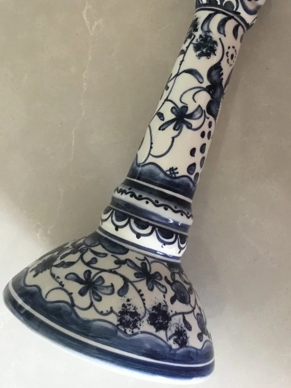 Williams Sonoma Nazari Alhambra Hand Painted Candle 2 Holders Portugal 10.5